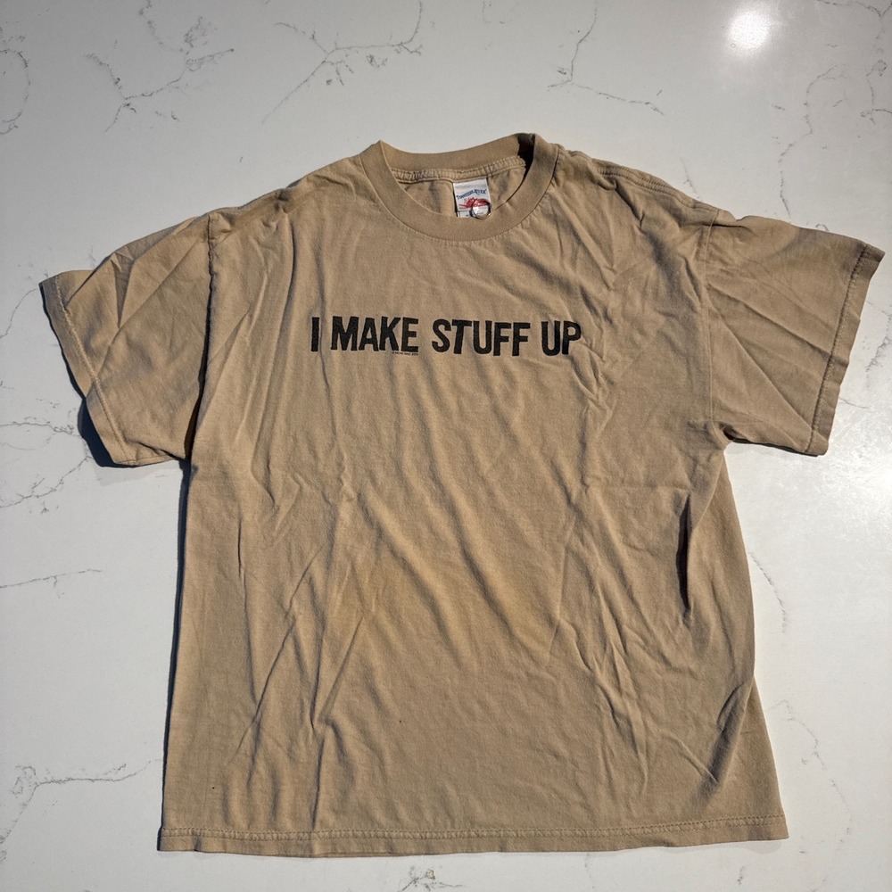 Tennessee River Graphic T Shirt I Make Stuff Up Beige Tan